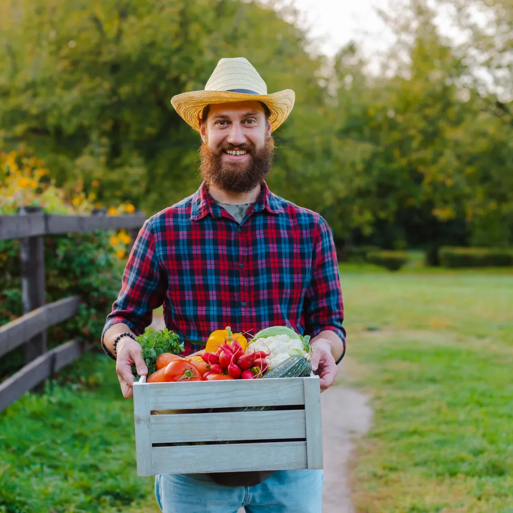 Produtora local de hortalizas sustentable na asociación Anaisa.